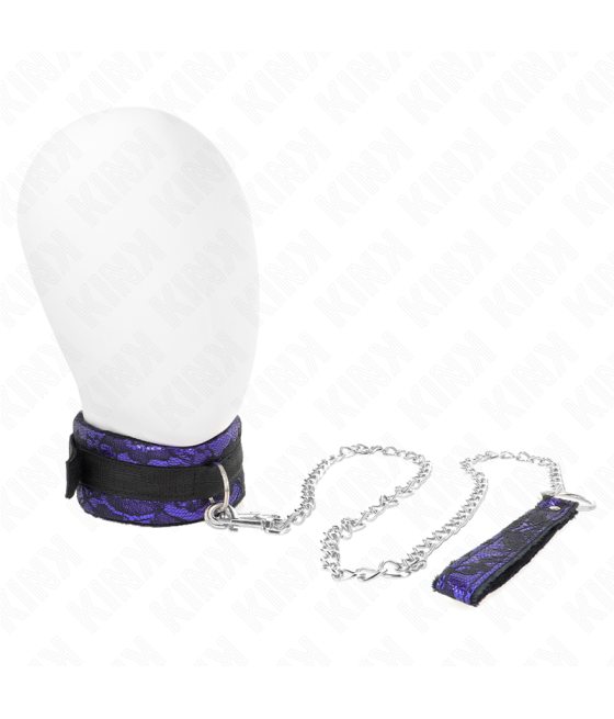 KINK - COLLANA CORTA IN PIZZO DI VELLUTO CON CINTURA 105 CM CON PROFILO IN NYLON 44 X 5,5 CM