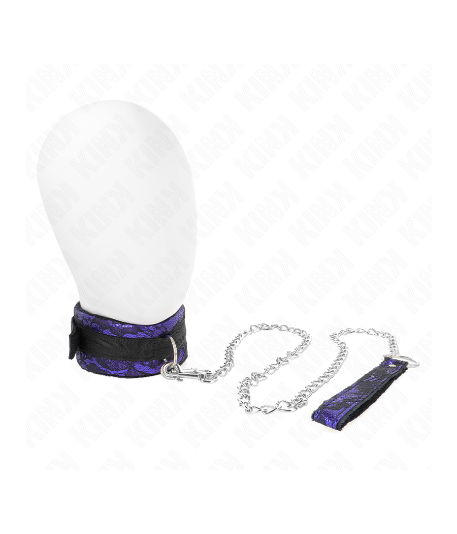 KINK - COLLANA CORTA IN PIZZO DI VELLUTO CON CINTURA 105 CM CON PROFILO IN NYLON 44 X 5,5 CM