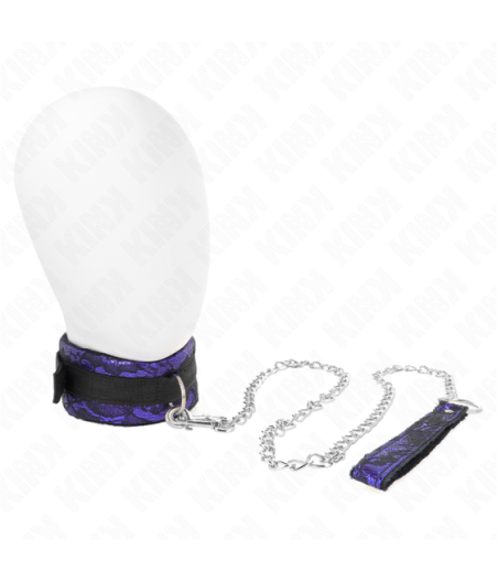 KINK - COLLANA CORTA IN PIZZO DI VELLUTO CON CINTURA 105 CM CON PROFILO IN NYLON 44 X 5,5 CM