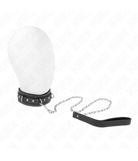 KINK - COLLANA IN PELLE PVC CON CINTURA 105 CM RIVETTO STRASS 41.5 X 4 CM