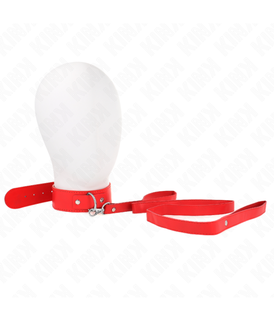 KINK - COLLANA CON CINTURA 116 CM ROJO CINTURINO REGOLABILE 32-50 CM X 8 CM