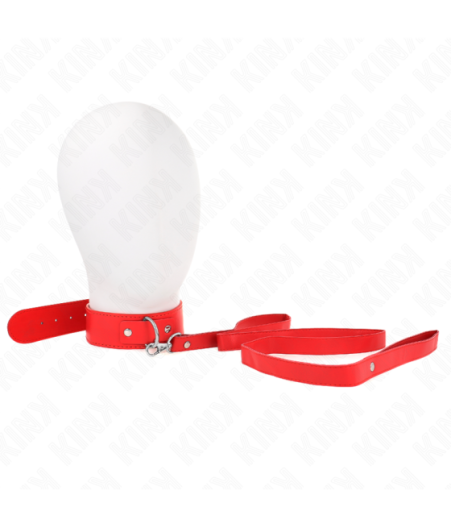 KINK - COLLANA CON CINTURA 116 CM ROJO CINTURINO REGOLABILE 32-50 CM X 8 CM