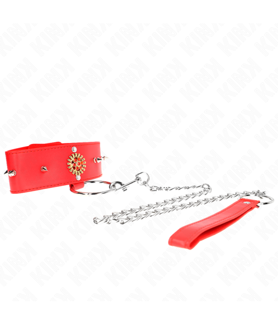 KINK - COLLANA DI DIAMANTI ROSSI CON CINTURA 65 CM REGOLABILE 35-51 CM X 7 CM