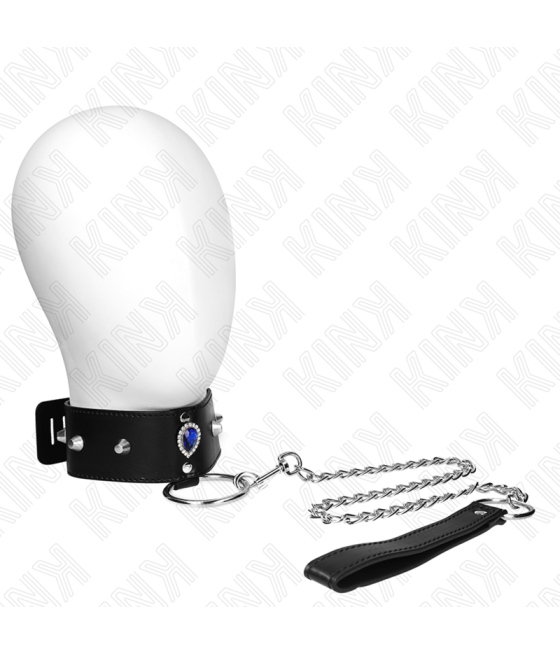 KINK - COLLANA 65 CM CON CINTURINO CON DIAMANTI BLU REGOLABILE 36-43 CM X 5 CM
