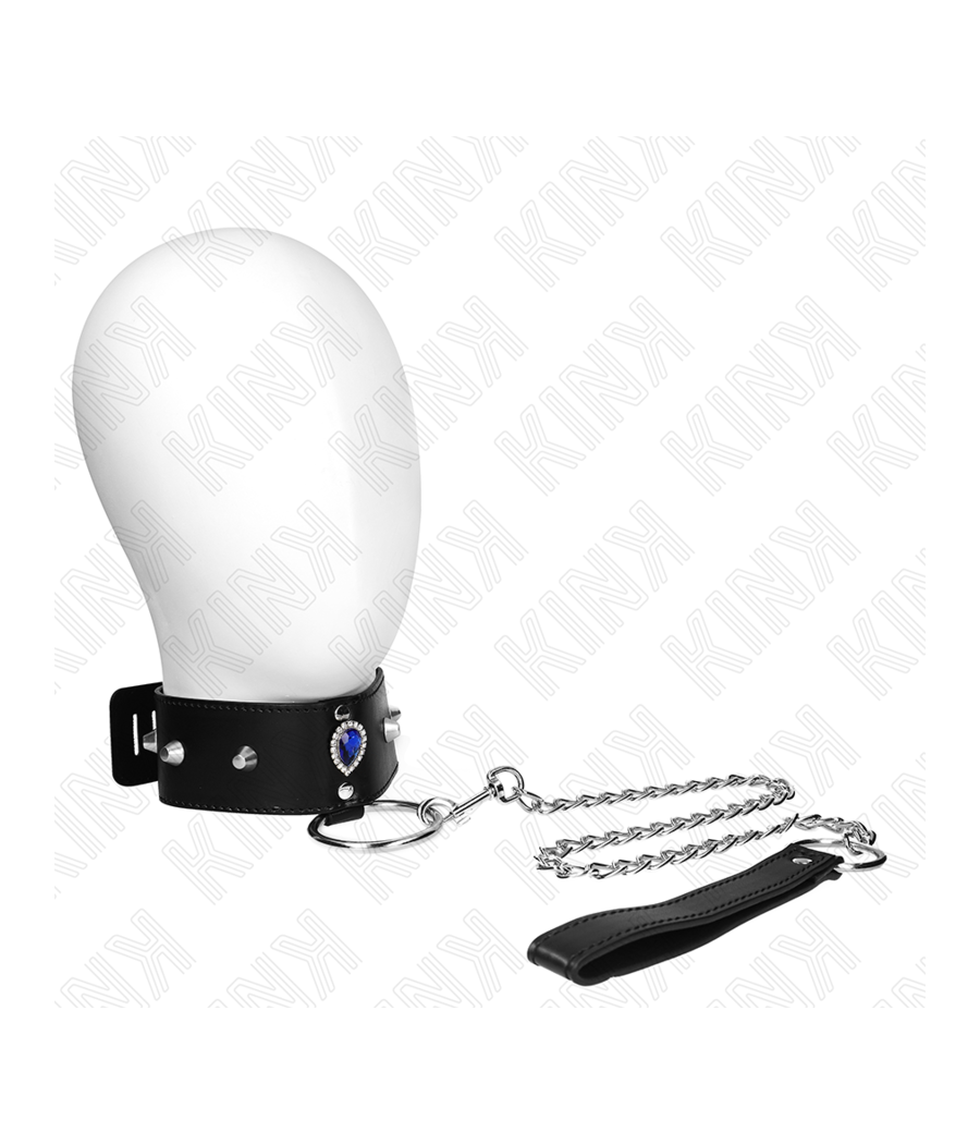KINK - COLLANA 65 CM CON CINTURINO CON DIAMANTI BLU REGOLABILE 36-43 CM X 5 CM