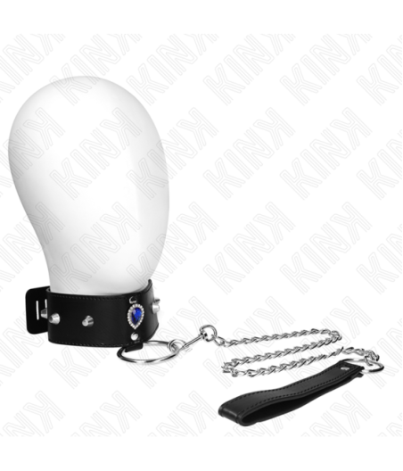 KINK - COLLANA 65 CM CON CINTURINO CON DIAMANTI BLU REGOLABILE 36-43 CM X 5 CM