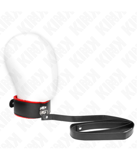 KINK - COLLANA CON CINTURA 116 CM CON CINTURINO IN PELLE ROSSO REGOLABILE 40-48 CM X 6 CM