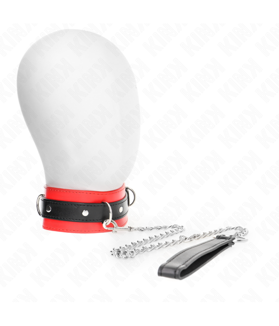 KINK - COLLARE CON CINTURA 65 CM CON CINTURINO ROSSO 54 X 4,5 CM