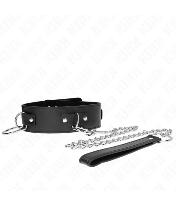 KINK - COLLANA CON GUINZAGLIO 65 CM 3 MODELLO ANELLI 2 REGOLABILE 36-43 CM X 5 CM