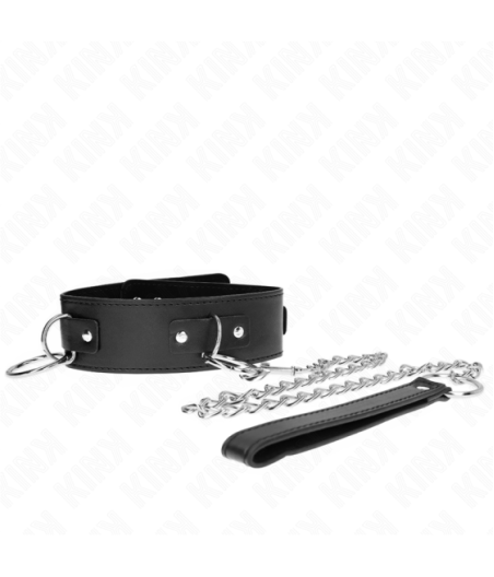 KINK - COLLANA CON GUINZAGLIO 65 CM 3 MODELLO ANELLI 2 REGOLABILE 36-43 CM X 5 CM