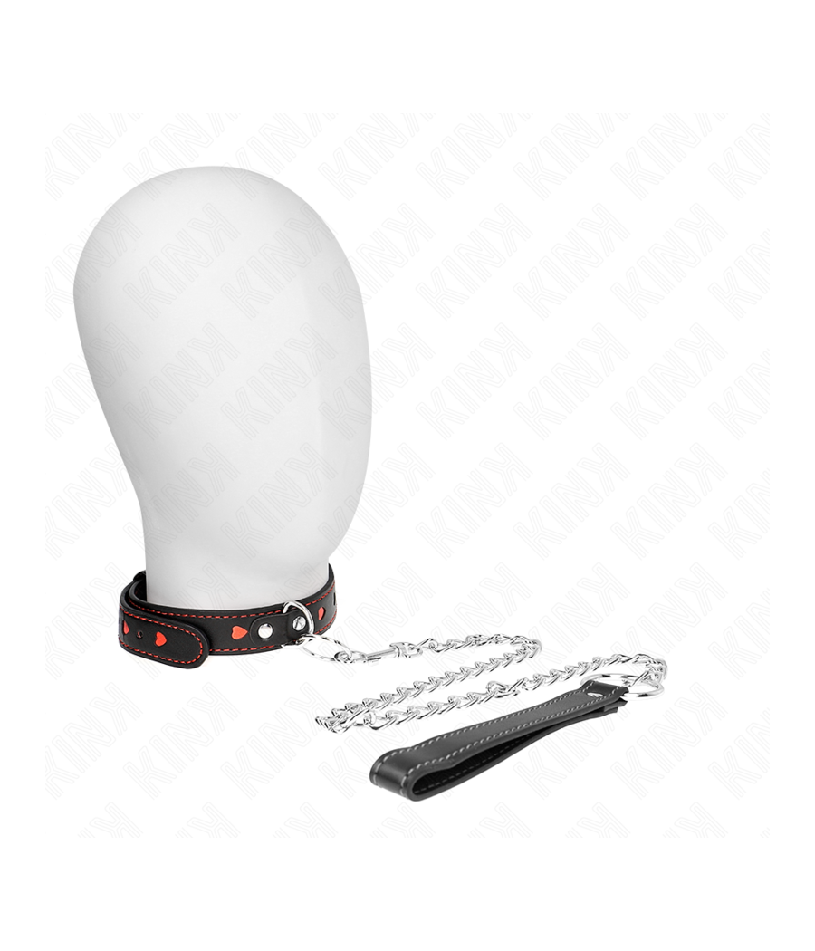 KINK - COLLANA CON CINTURINO 65 CM DETTAGLI CUORE 52,5 X 2,5 CM
