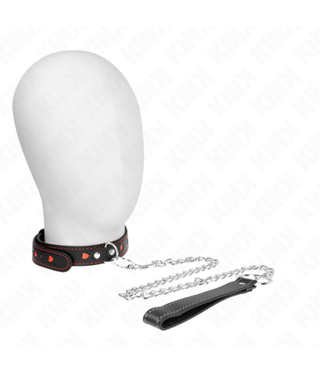 KINK - COLLANA CON CINTURINO 65 CM DETTAGLI CUORE 52,5 X 2,5 CM