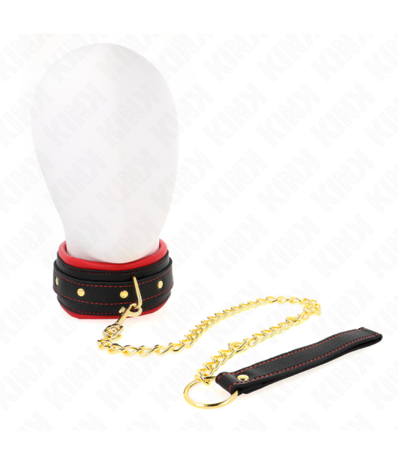 KINK - COLLARE CON GUINZAGLIO IN TESSUTO TINTO REGOLABILE 33-48 CM X 5,7 CM