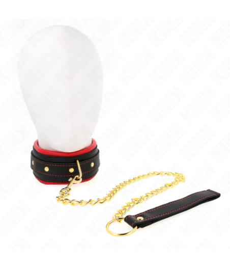 KINK - COLLARE CON GUINZAGLIO IN TESSUTO TINTO REGOLABILE 33-48 CM X 5,7 CM