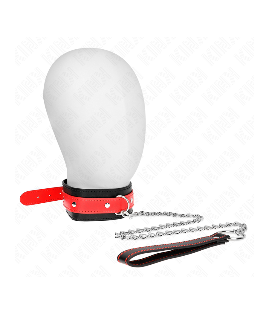 KINK - COLLANA CON CINTURINO ROSSO 65 CM REGOLABILE 36-43 CM X 5 CM