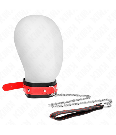 KINK - COLLANA CON CINTURINO ROSSO 65 CM REGOLABILE 36-43 CM X 5 CM