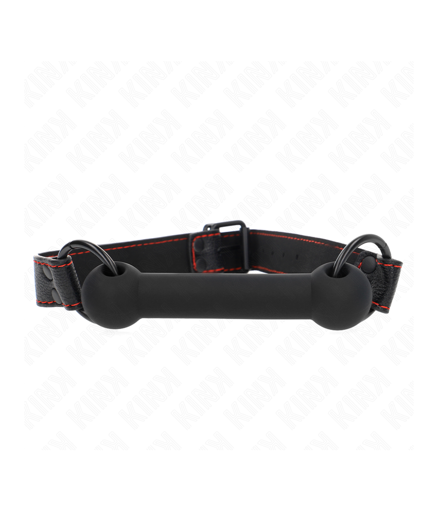 KINK - BONE GAG CON CINTURINO IN SIMILPELLE NERO REGOLABILE 41-57 CM