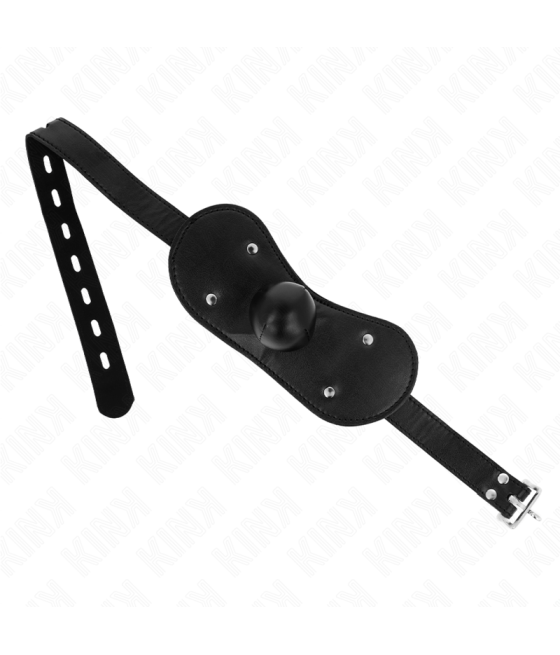 KINK - MASCHERA BOCCA BALL GAG CON SERRATURA REGOLABILE 42-60 CM