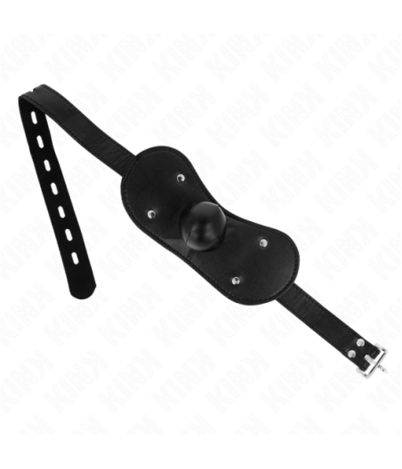 KINK - MASCHERA BOCCA BALL GAG CON SERRATURA REGOLABILE 42-60 CM