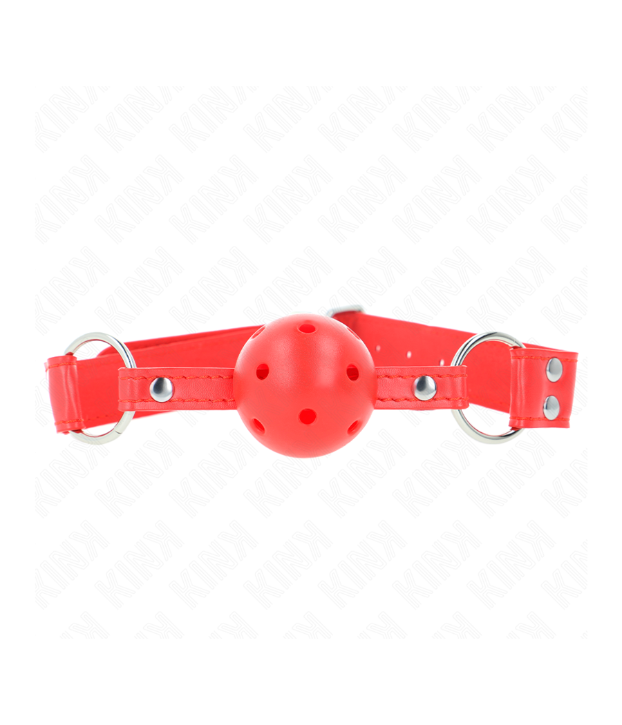 KINK - BALL GAG COMPLETO ROSSO CAVO DURO 62 x 2 CM