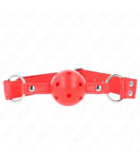 KINK - BALL GAG COMPLETO ROSSO CAVO DURO 62 x 2 CM
