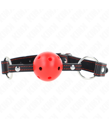 KINK - BALL GAG HOLLOW HARD ROSSO MODELLO 2 65 x 2,5 CM