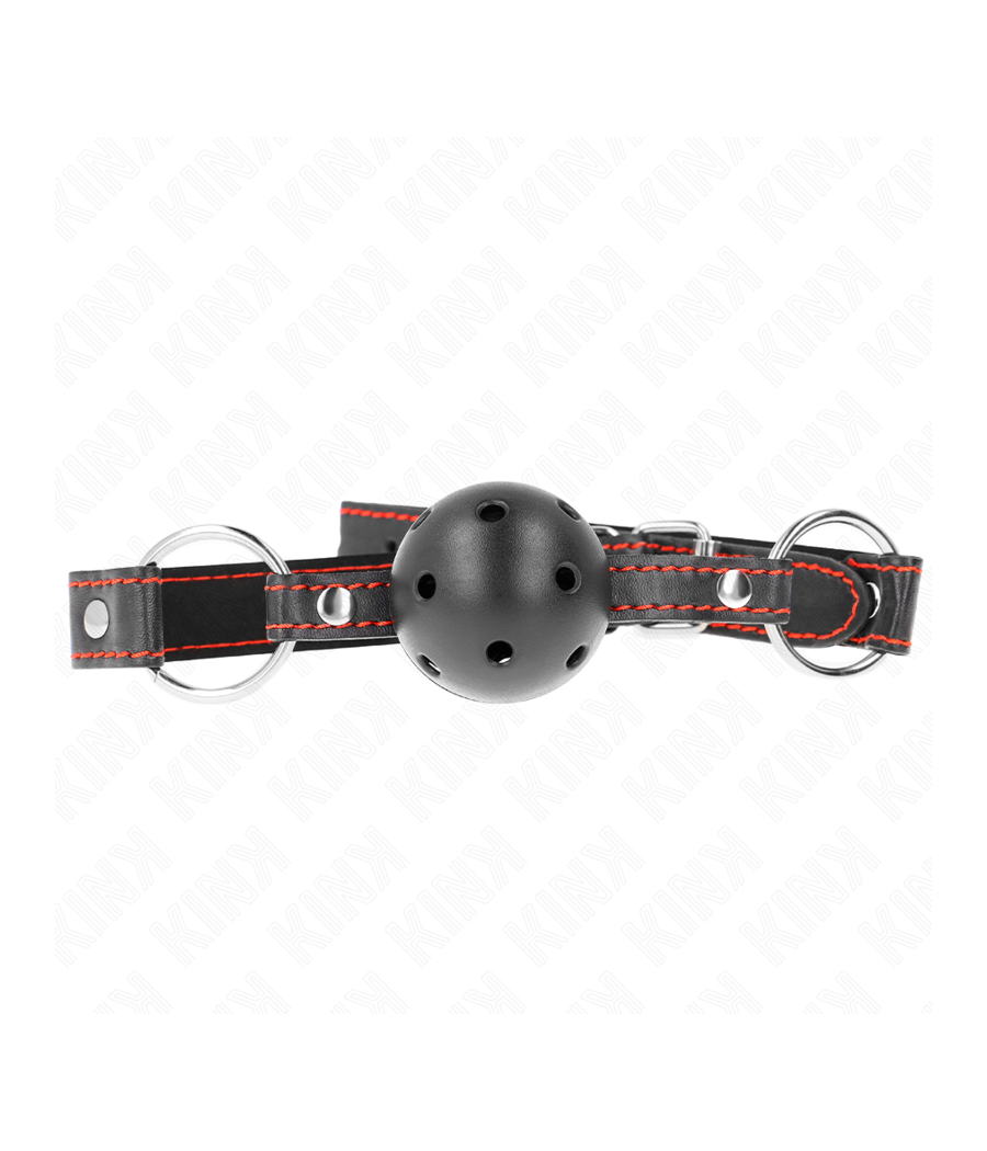 KINK - BALL GAG HOLLOW HARD NERO MODELLO 2 65 x 2,5 CM