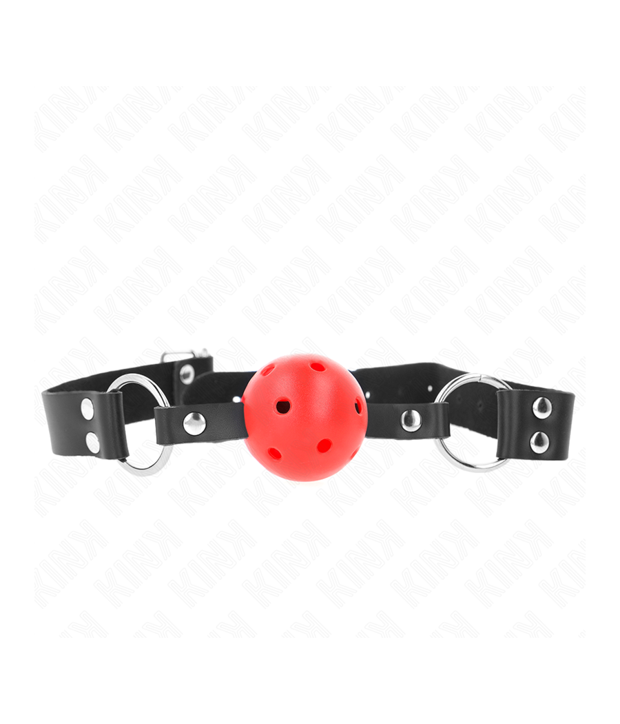 KINK - PALLA TRASPIRANTE BAVAGLIO 4 CM CON DOPPIO RIVETTO ROSSO 62,5 x 2,5 CM REGOLABILE 42-58 CM