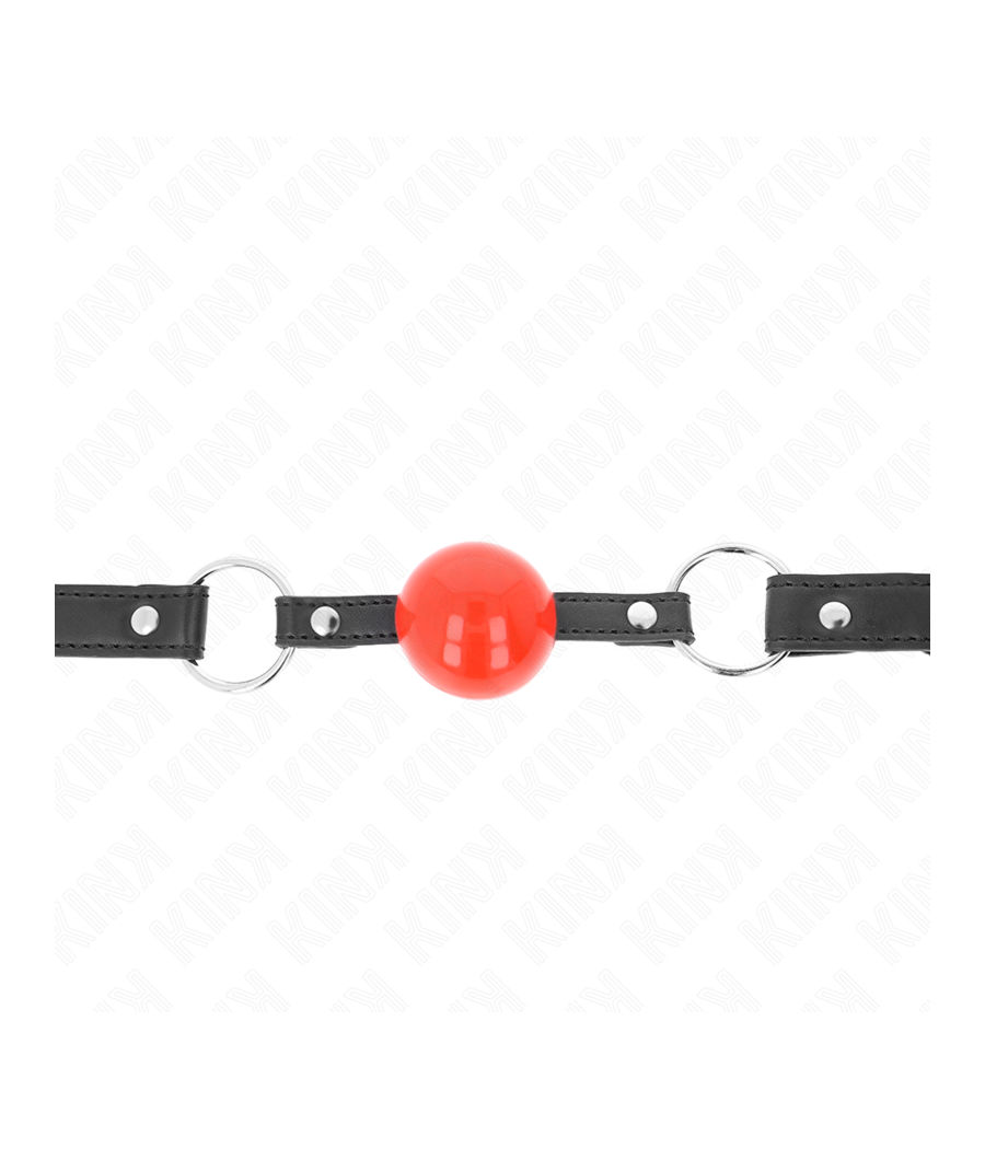 KINK - BALL 4 CM GAG CON SERRATURA SFERA ROSSA CINTURINO NERO 60 x 2 CM