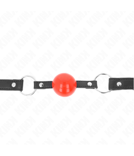 KINK - BALL 4 CM GAG CON SERRATURA SFERA ROSSA CINTURINO NERO 60 x 2 CM