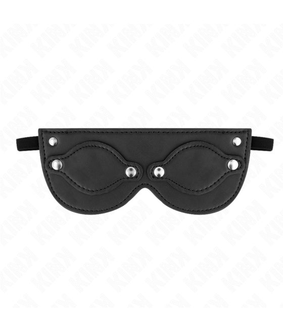 KINK - MASCHERA IN SIMILPELLE CON COPRI OCCHI RIMOVIBILI 22 x 9 CM