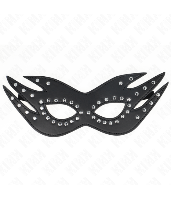 KINK - MASCHERA IN SIMILPELLE CON RIVETTI MODELLO 3 26 x 9,5 CM