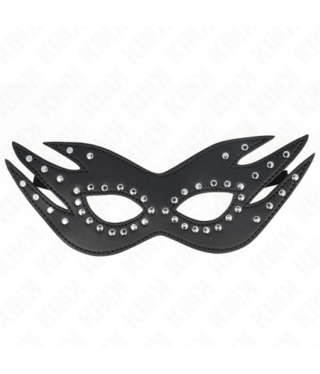 KINK - MASCHERA IN SIMILPELLE CON RIVETTI MODELLO 3 26 x 9,5 CM