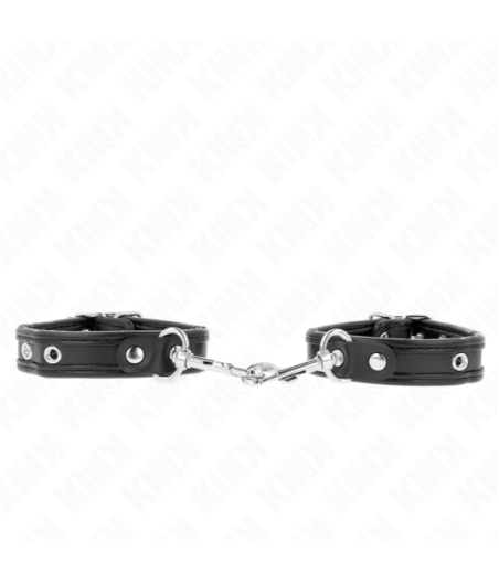 KINK - MINI BRACCIALETTI NERI CON BORCHIE REGOLABILI 16-22 CM X 2 CM