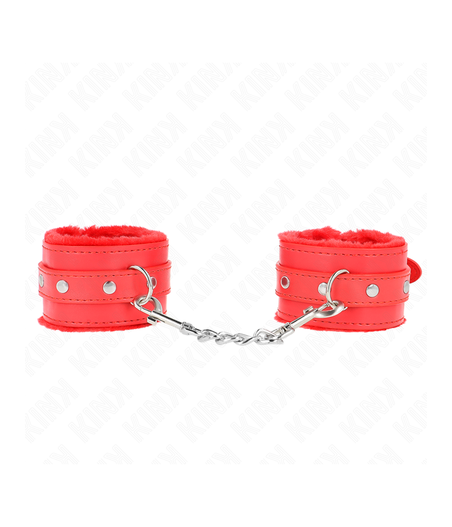 KINK - POGGIPOLSI PREMIUM IMBOTTITI IN PELLICCIA ROSSI CON CINTURA ROSSA REGOLABILE 17-29 CM X 6 CM