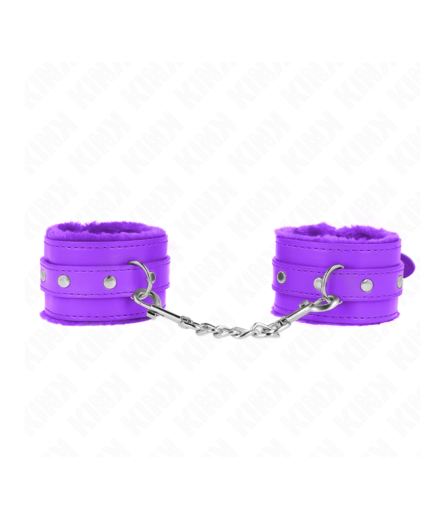 KINK - POGGIPOLSI PREMIUM IMBOTTITI IN PELLICCIA VIOLA CON CINTURA VIOLA REGOLABILE 17-29 CM X 6 CM