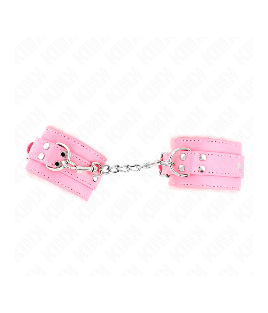 KINK - RESISTENZA DA POLSO IMBOTTITA IN PELLICCIA ROSA CON CINTURA ROSA REGOLABILE 17-29 CM X 6 CM