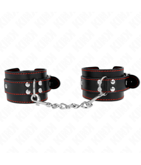 KINK - RESISTENZA DA POLSO NERA CON FODERA ROSSA REGOLABILE 20-28 CM X 5,5 CM