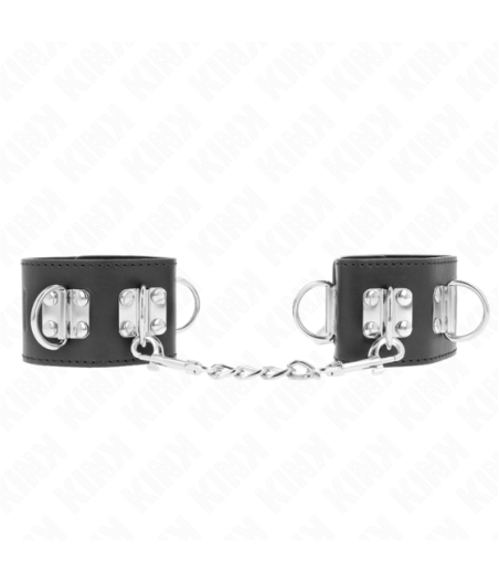 KINK - RESISTENZA DA POLSO MULTIPOSIZIONE CON CHIUSURA A LUCCHETTO NERA REGOLABILE 16-23 CM X 5,5 CM