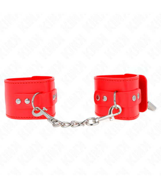 KINK - RESISTENZA DA POLSO CON CHIUSURA A LUCCHETTO ROSSO REGOLABILE 16-23 CM X 5,5 CM