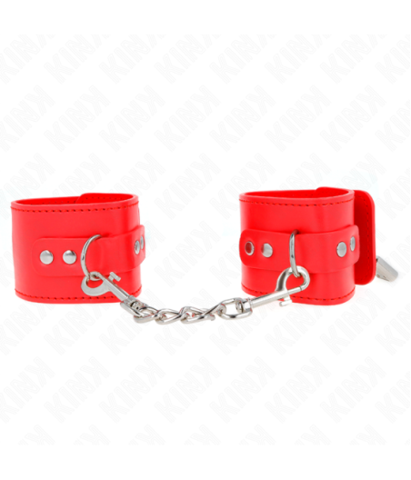 KINK - RESISTENZA DA POLSO CON CHIUSURA A LUCCHETTO ROSSO REGOLABILE 16-23 CM X 5,5 CM