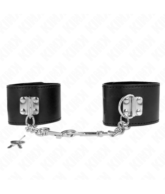 KINK - RESISTENZA DA POLSO CON CHIUSURA A LUCCHETTO NERO REGOLABILE 16-23 CM X 5,5 CM