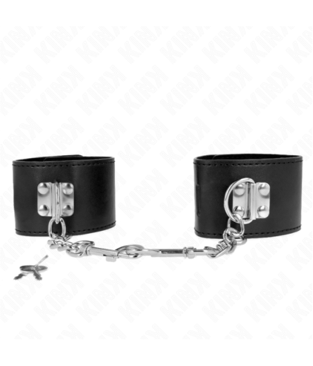 KINK - RESISTENZA DA POLSO CON CHIUSURA A LUCCHETTO NERO REGOLABILE 16-23 CM X 5,5 CM