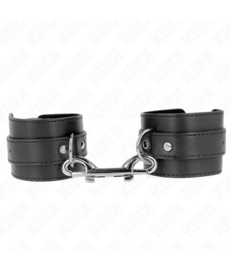 KINK - TENUTA DA POLSO-FILA DI RIVETTI SINGOLA E FIBBIA GRANDE NERA REGOLABILE 17-28 CM X 5 CM