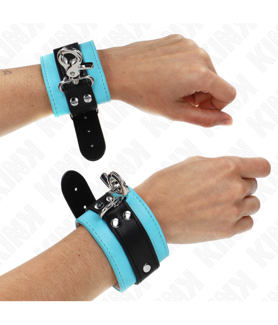 KINK - RESISTENZA DA POLSO PREMIUM CON SERRATURA NERO / BLU REGOLABILE 21-28 CM X 5,5 CM