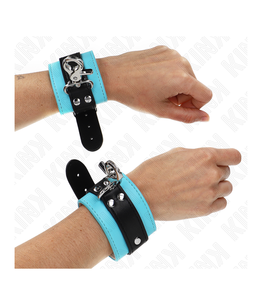 KINK - RESISTENZA DA POLSO PREMIUM CON SERRATURA NERO / BLU REGOLABILE 21-28 CM X 5,5 CM