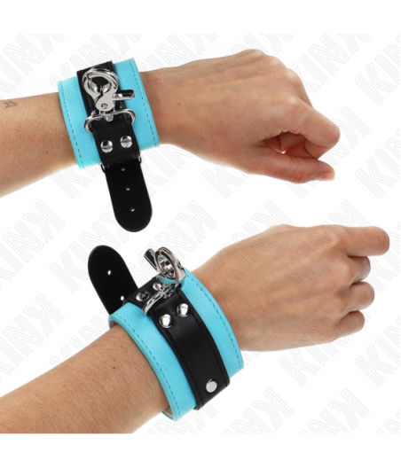 KINK - RESISTENZA DA POLSO PREMIUM CON SERRATURA NERO / BLU REGOLABILE 21-28 CM X 5,5 CM