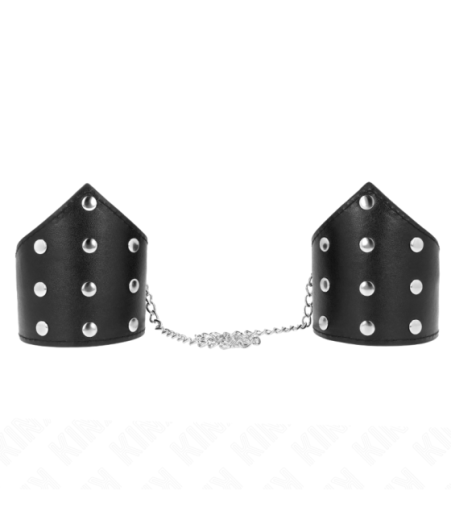 KINK - BRACCIALI STILE PUNTO NERO CON CATENA REGOLABILE 17-23 CM X 8,5 CM