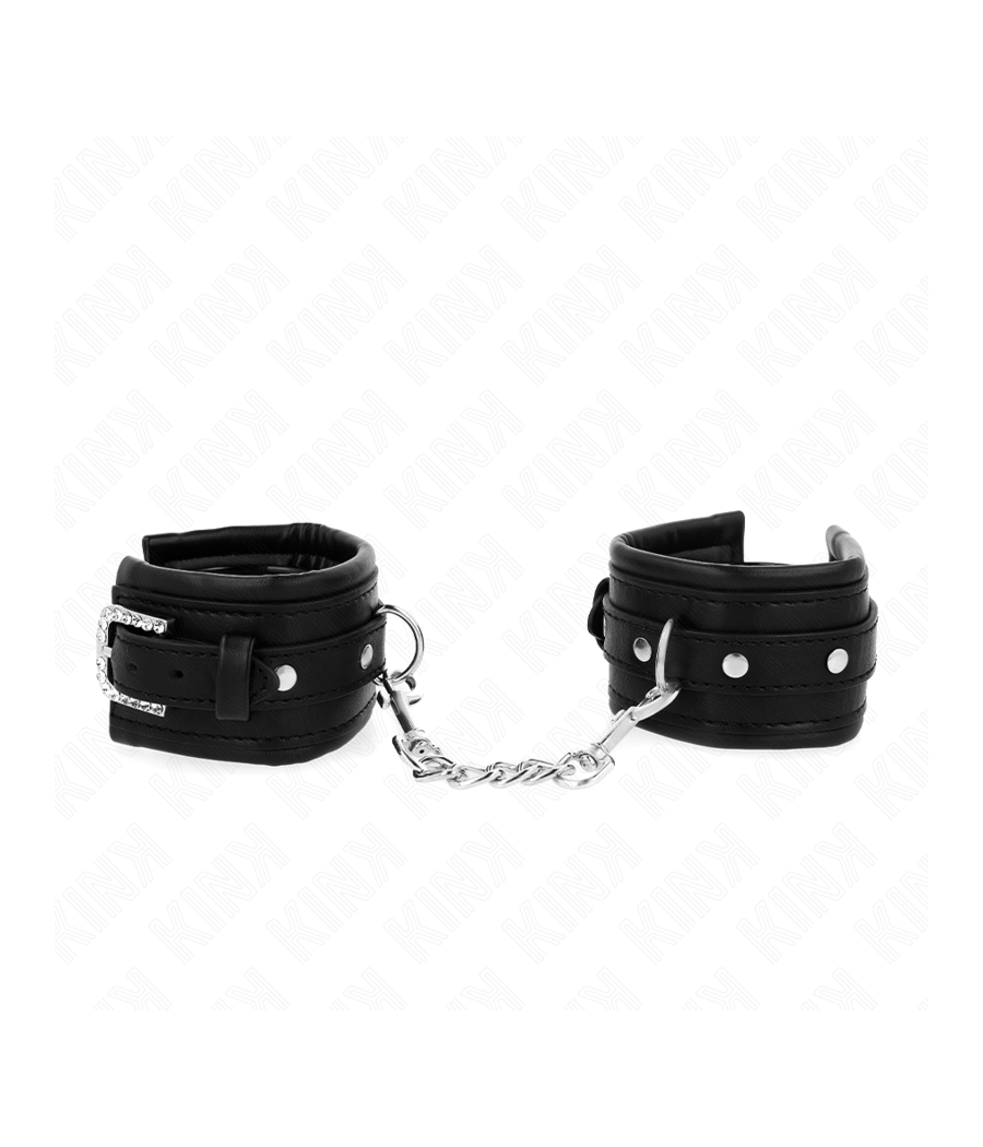 KINK - POGGIPOLSO CON FIBBIA STRASS NERO REGOLABILE 25-32 CM X 5,5 CM