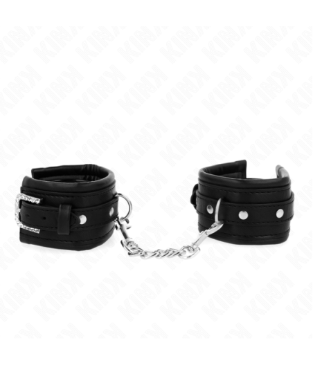 KINK - POGGIPOLSO CON FIBBIA STRASS NERO REGOLABILE 25-32 CM X 5,5 CM